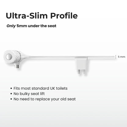 Non-Electric Bidet Attachment UK SPEC | Ultra-Thin Dual Nozzle | Real Bidets - Real Bidets