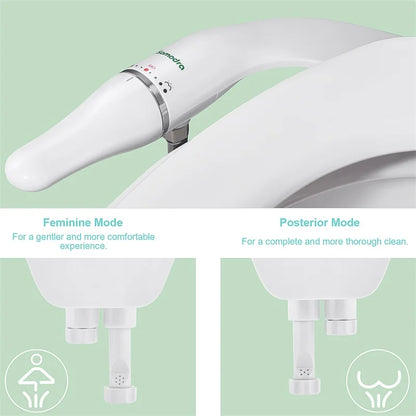 SAMODRA Ultra-Slim Bidet Toilet Seat Attachment – Adjustable Water Pressure – Brass Inlet – UK Fit