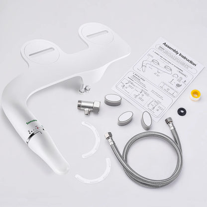SAMODRA Ultra-Slim Bidet Toilet Seat Attachment – Adjustable Water Pressure – Brass Inlet – UK Fit