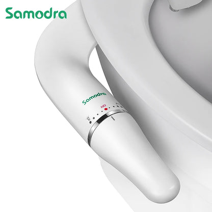 SAMODRA Ultra-Slim Bidet Toilet Seat Attachment – Adjustable Water Pressure – Brass Inlet – UK Fit